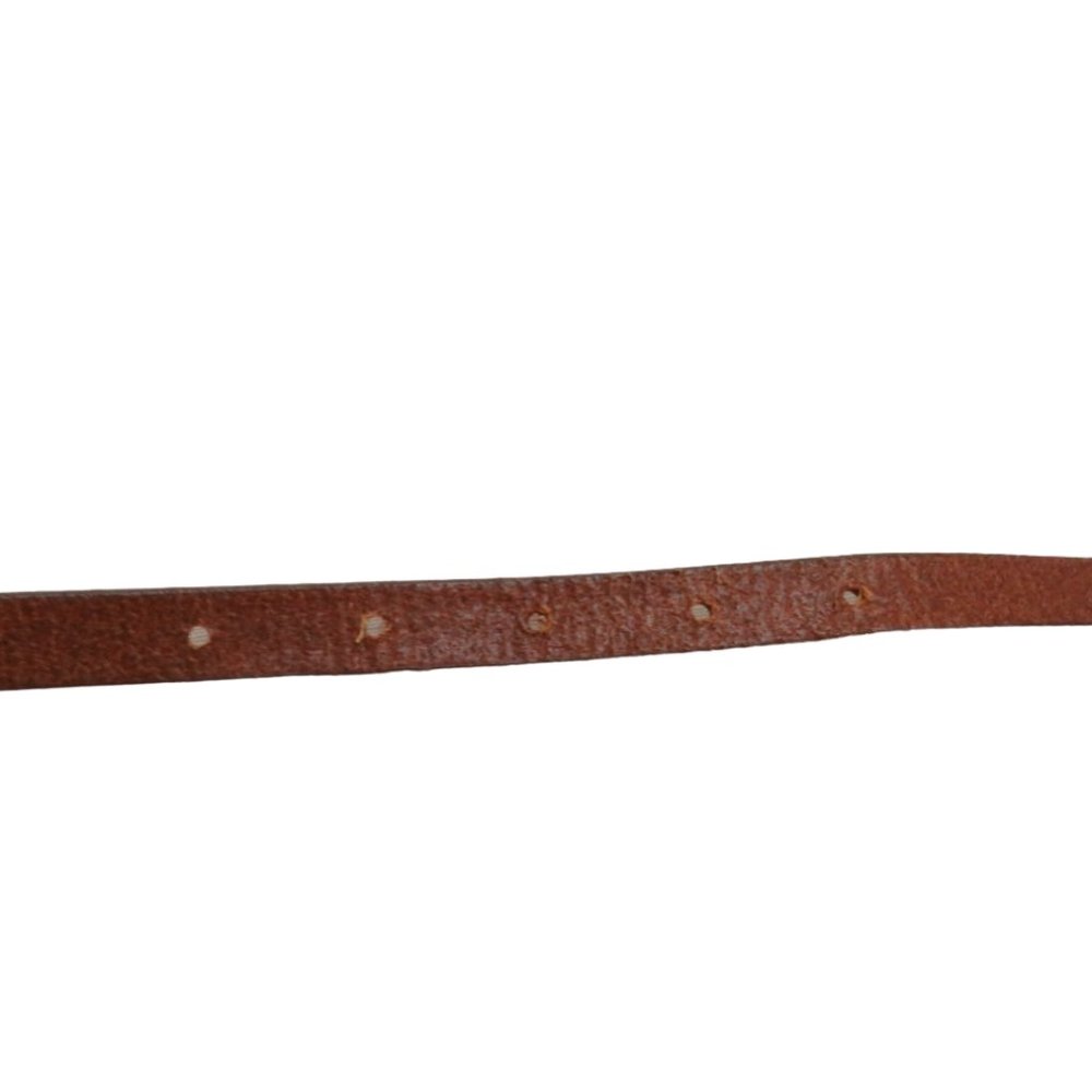 Wraparound Skinny Belt Made In USA From Italian Leather Vintage - Picture 9 of 9